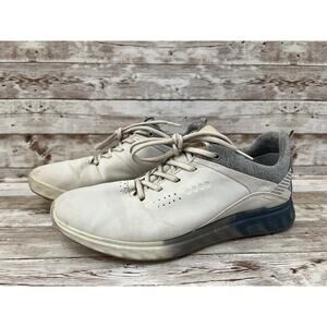 ECCO Golf S-Three Golf Shoe Gore-Tex Water Resist White Blue Size 39